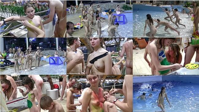 Naturism family in the pool video Naturism family in the pool video