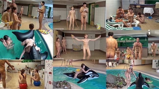 Purenudism video - Nudists indoor dolphin ride Purenudism video - Nudists indoor dolphin ride
